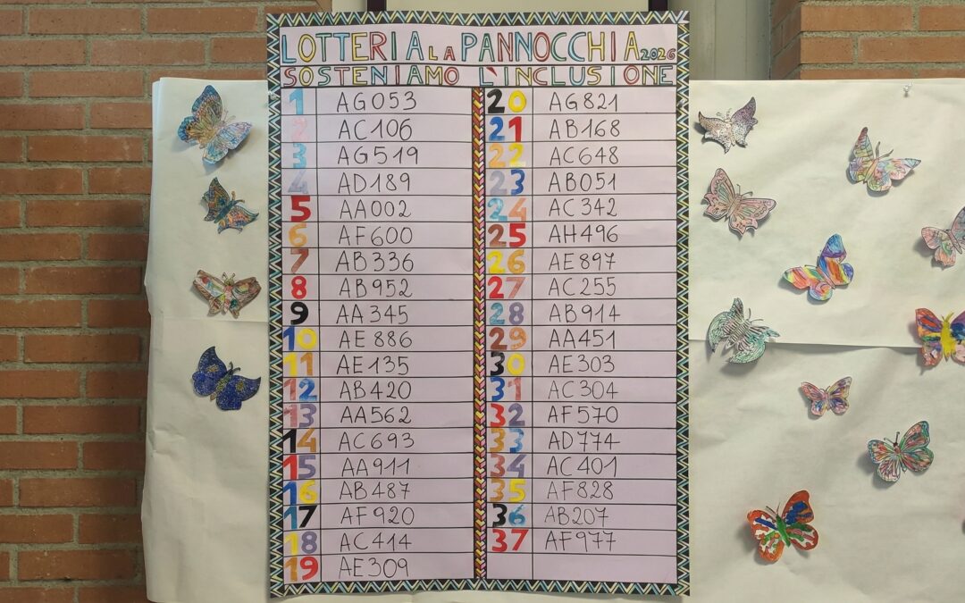 ESTRAZIONE LOTTERIA LA PANNOCCHIA &ndash; SOSTENIAMO L&rsquo;INCLUSIONE